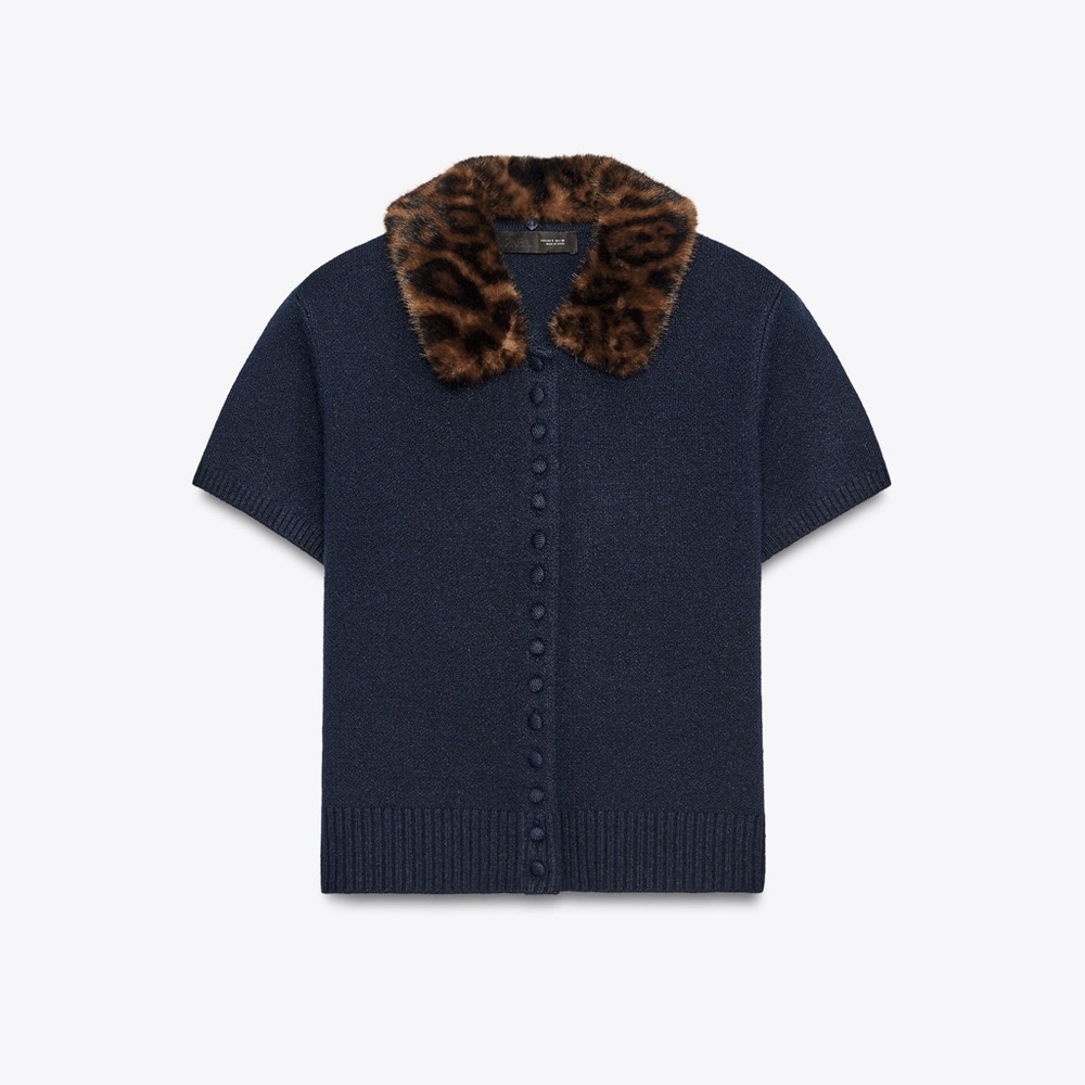 Zara fur collar sweater